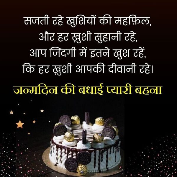 sister birthday wishes in hindi